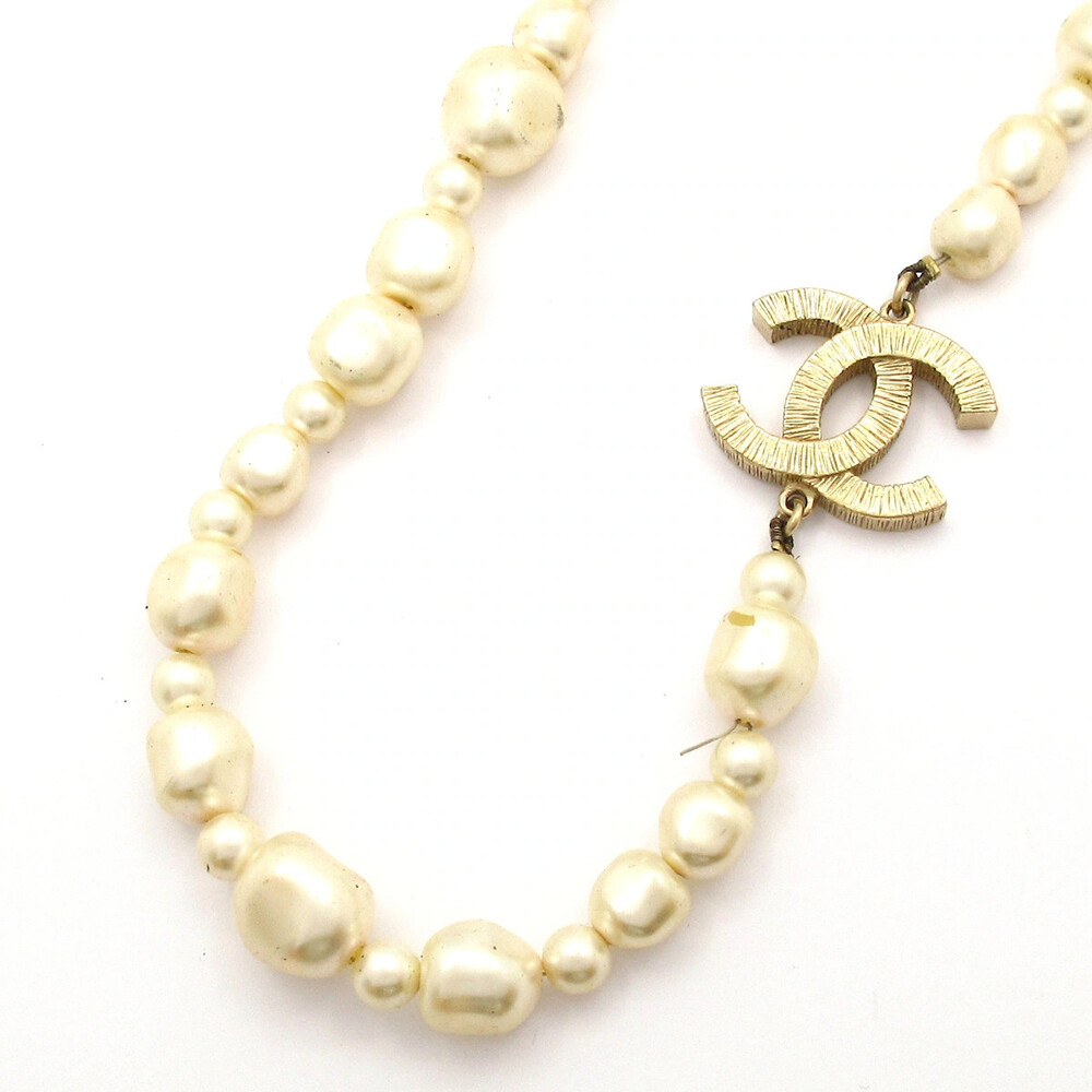 Chanel Cream Gold Faux Pearl Hardware #373930C96B